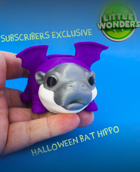 Bat Hippo / Halloween 3d model