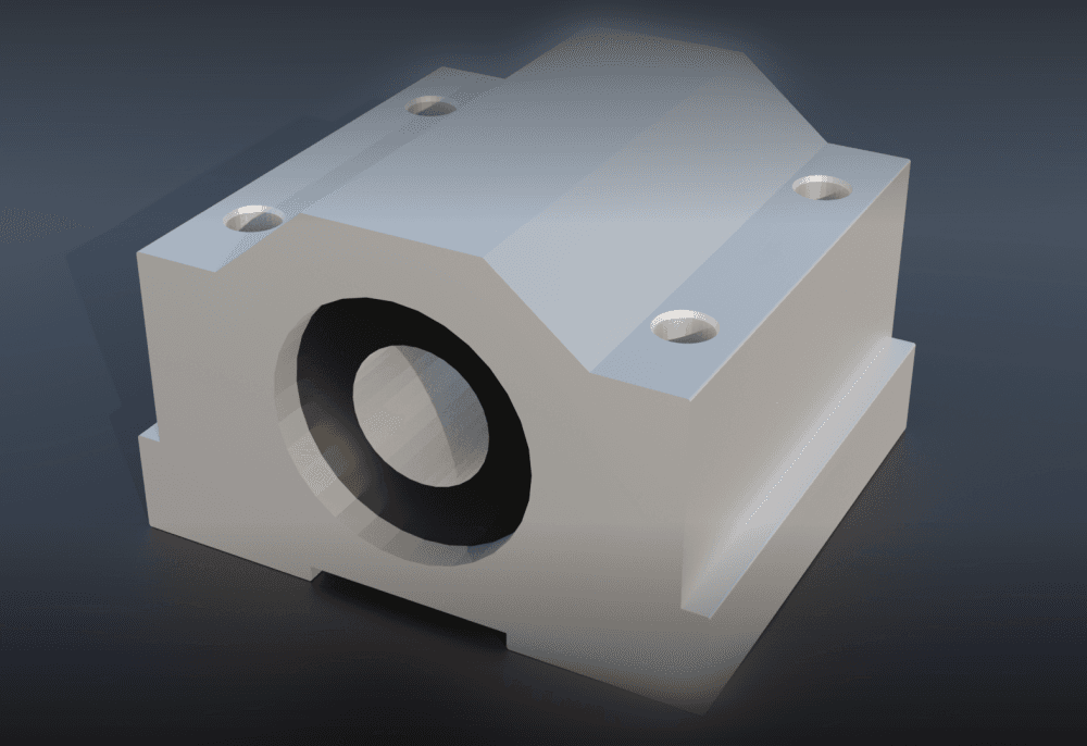 SCU8UU bearing object with exact dimensions 3d model