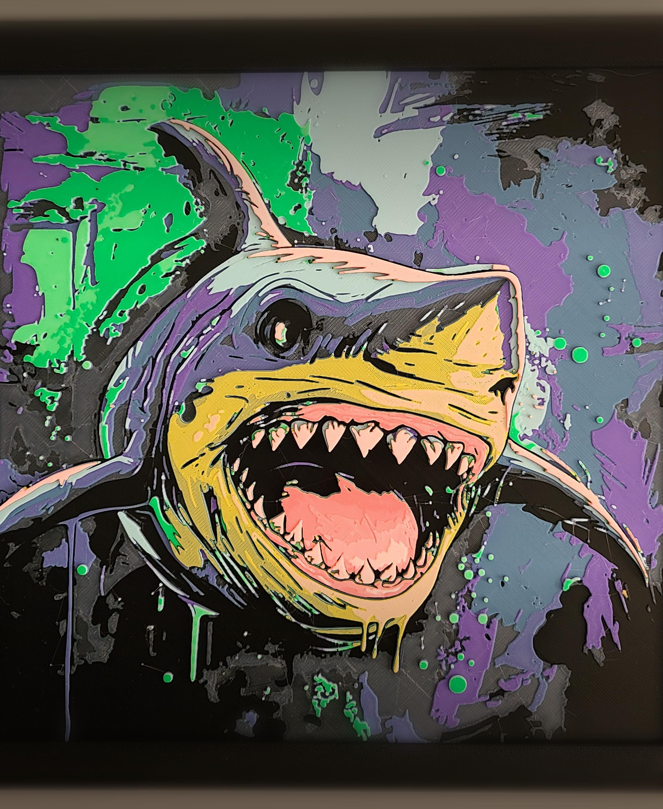 Shark Graffiti - Filament Painting  3d model