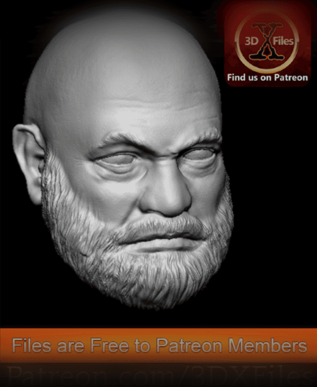 Old Man Rex Head Sculpt - Star Wars 1/6 Scale - Hottoys 1:6 - 3D File  3d model