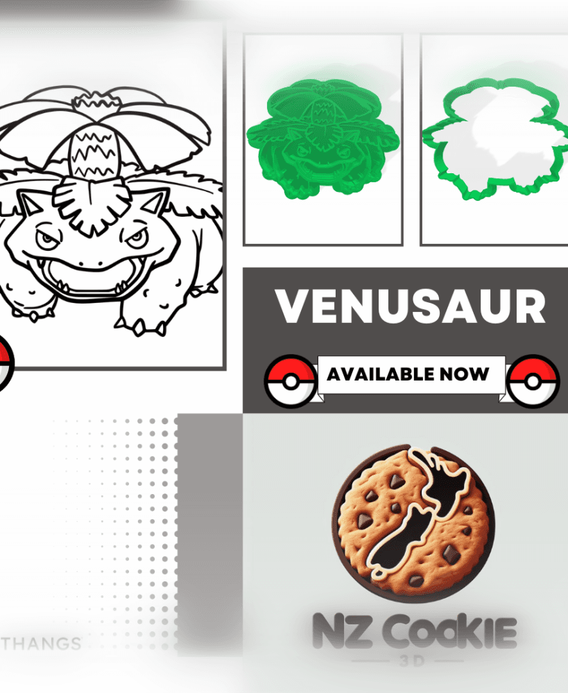 Pokemon Cookie Cutter - Venusaur 3d model