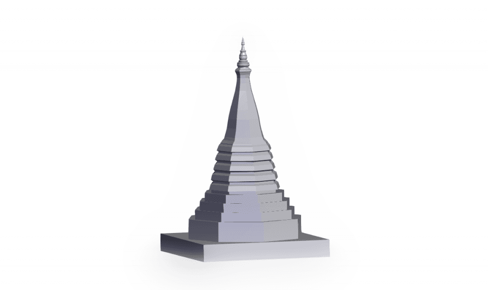 Black Stupa, Laos.stl 3d model