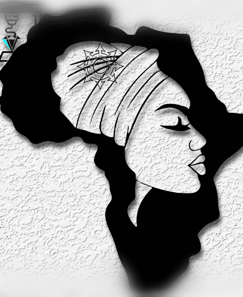 African Beauty wall art Africa Culture Decor Safari 3d model