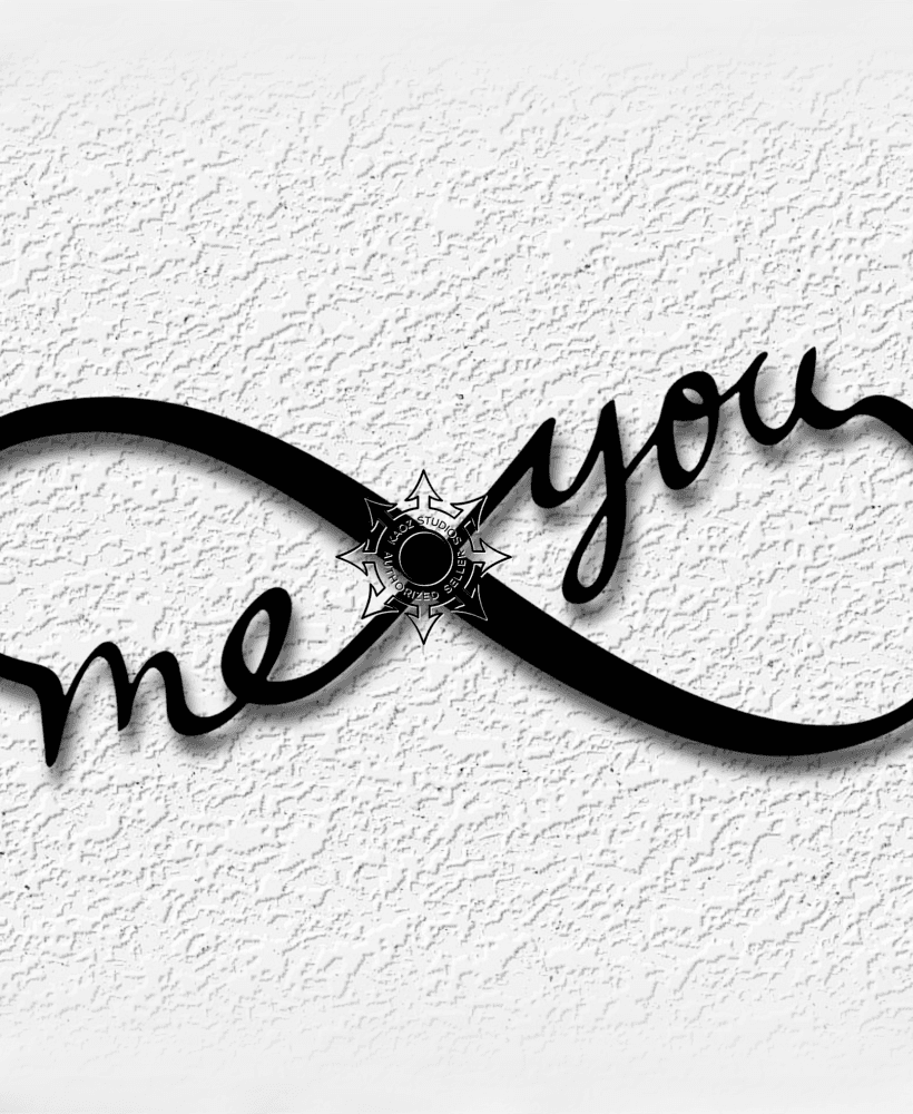 me and you infinity symbol wall art couples decor 3d model