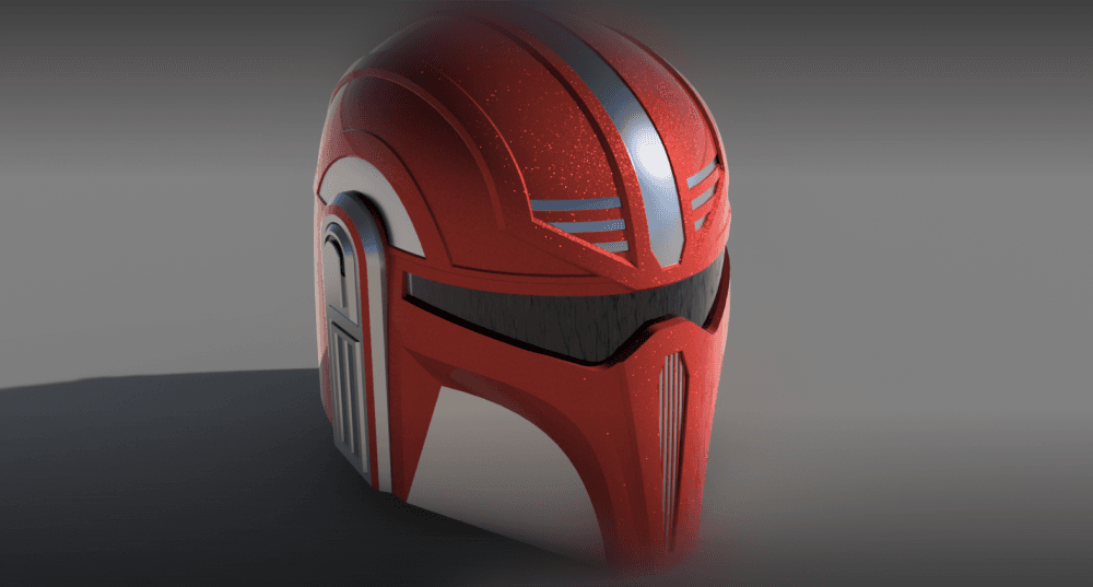 The Commando: Custom made Mandalorian Helmet STL File (3D Print File) 3d model