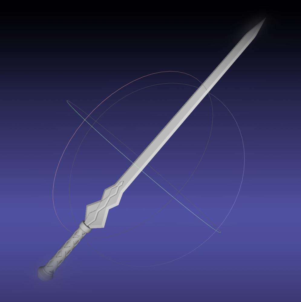 Sword Art Online Konno Yuuki Sword Printable Assembly 3d model