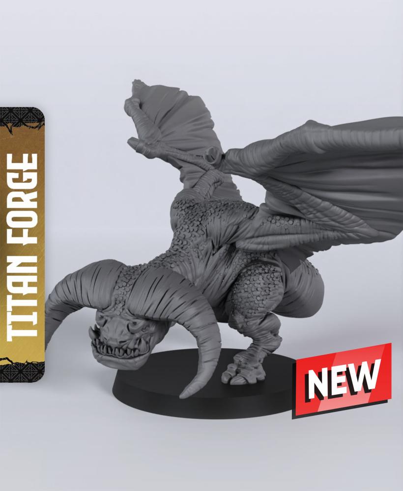 Wild Wyvern - With Free Dragon Warhammer - 5e DnD Inspired for RPG and Wargamers 3d model