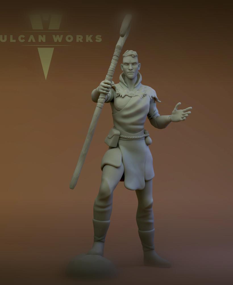 Tolivar, Guardian of the Grove | Human Druid 3d model