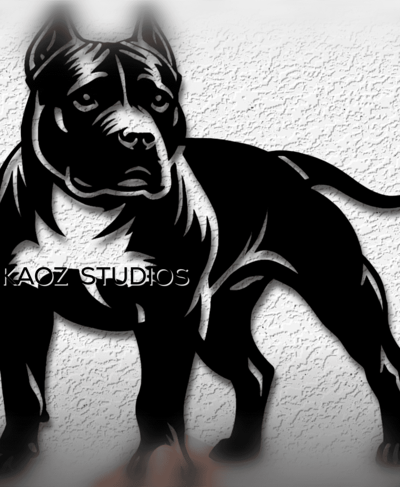 american pitbull wall art pit bull wall decor bullie decoration 3d model