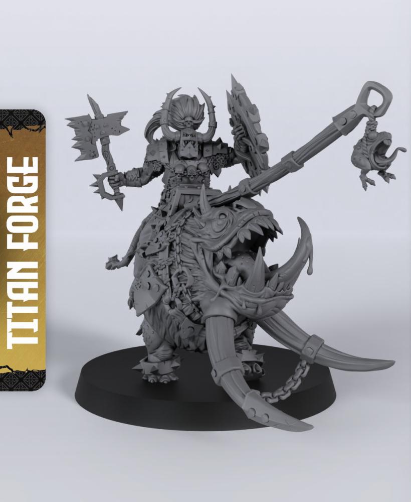 Warlord Rider - With Free Dragon Warhammer - 5e DnD Inspired for RPG and Wargamers 3d model