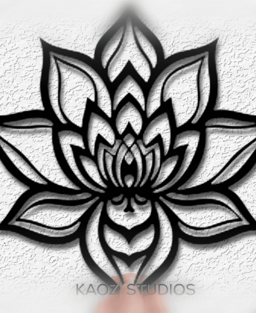 lotus flower wall art mandala floral wall decor bloom decoration 3d model