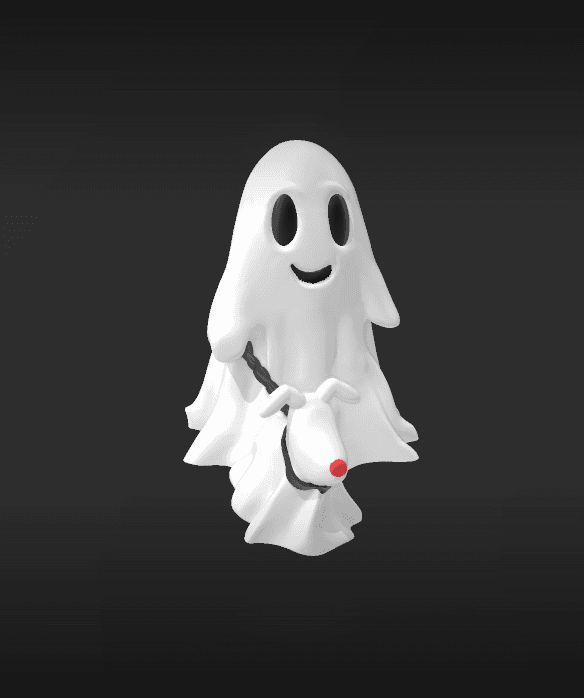 ghost walking dog v1 3d model