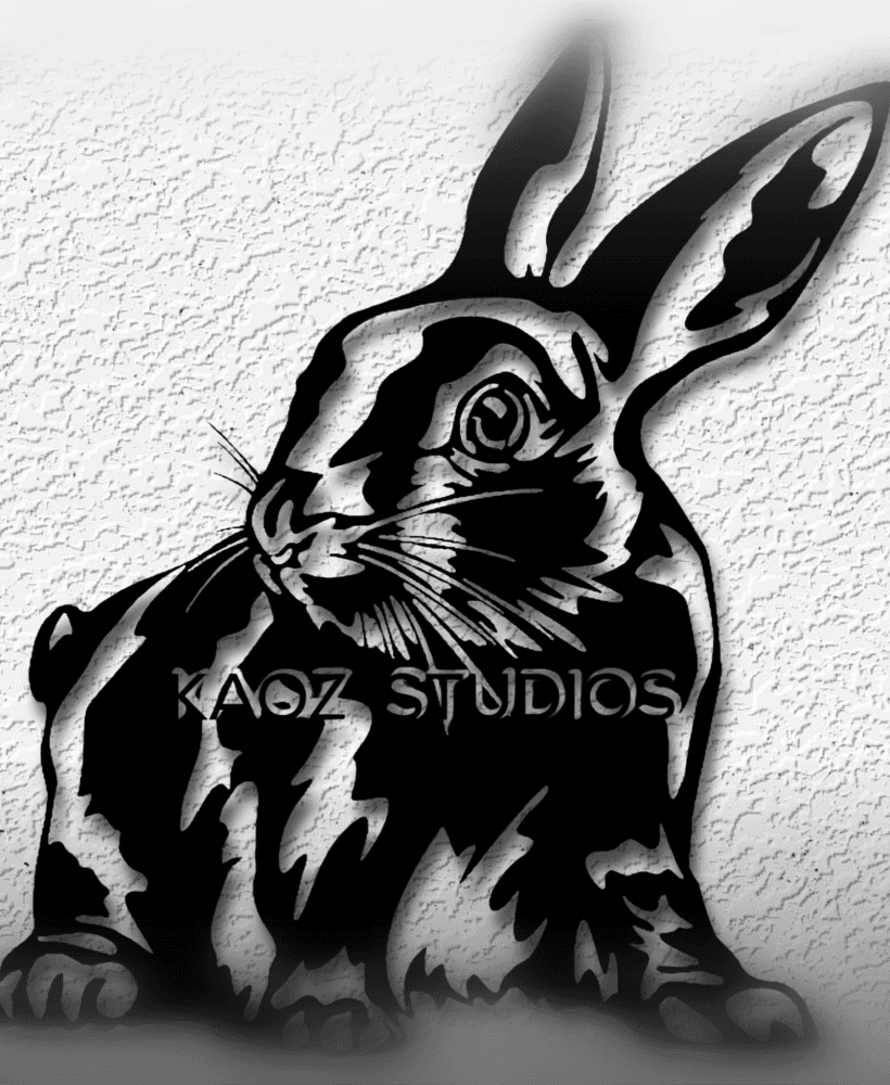 bunny rabbit wall art country farmhouse decor for ranch 3d model