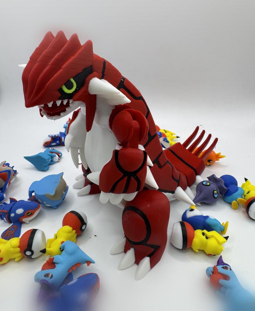 Articulated Groudon Pokemon (3mf included) 3d model