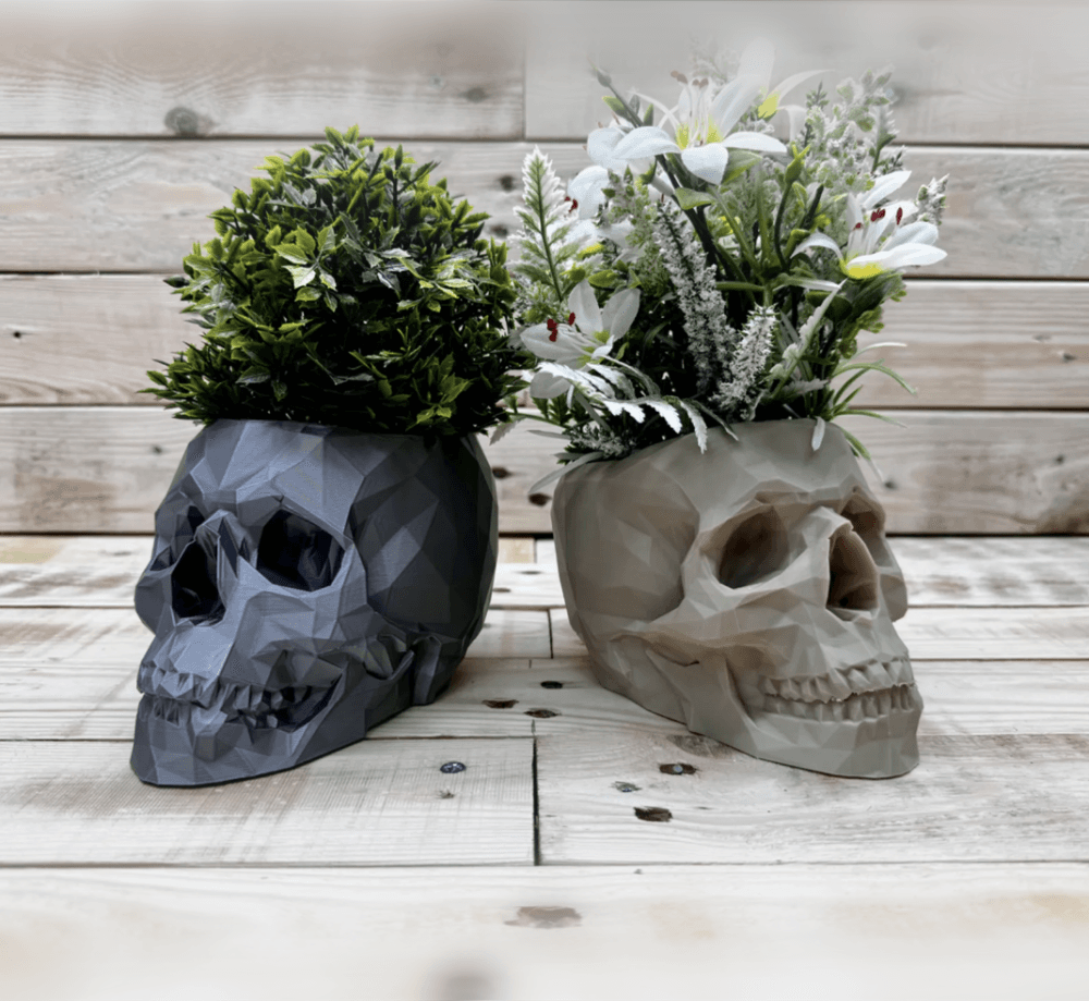 Skull Planter/Pot - low polly 3d model