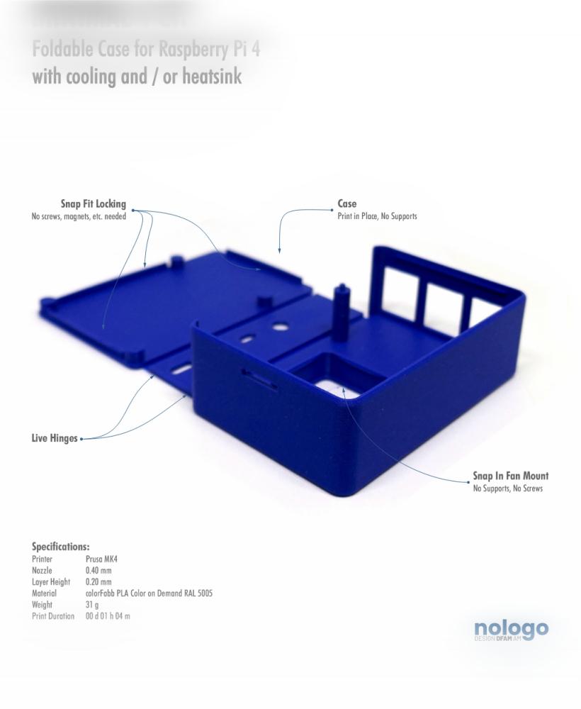 M!N!MAL 4 CH - Raspberry Pi 4 Case 3d model