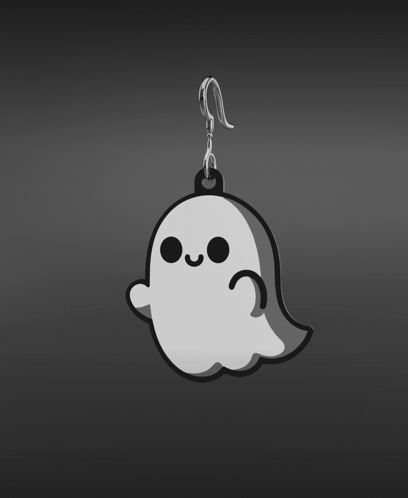 Ghost Earring / Keychain Halloween 2024 3d model