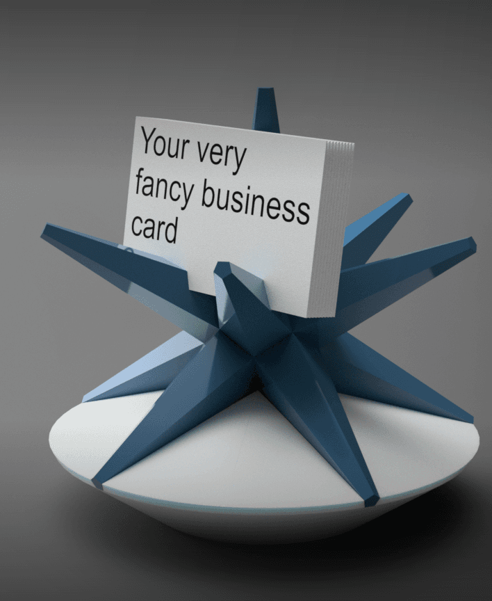 Star Business Card Holder 3d model