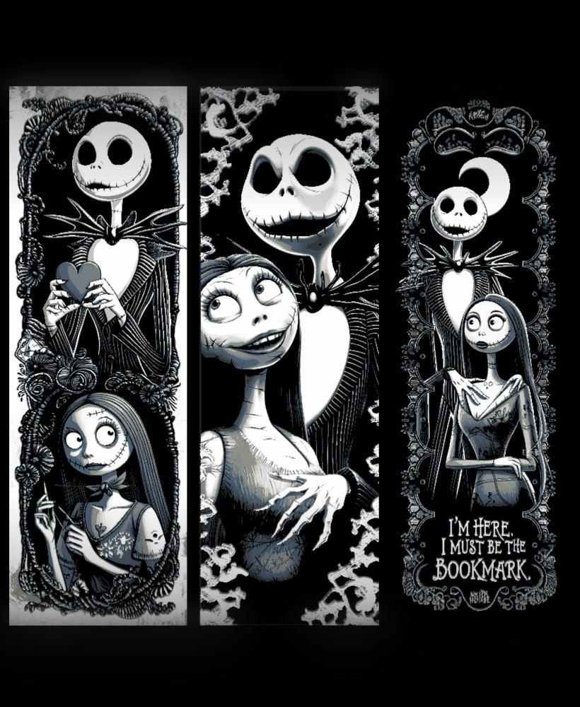 Jack and Sally bookmarks from Nightmare before Christmas - Fanart  3d model