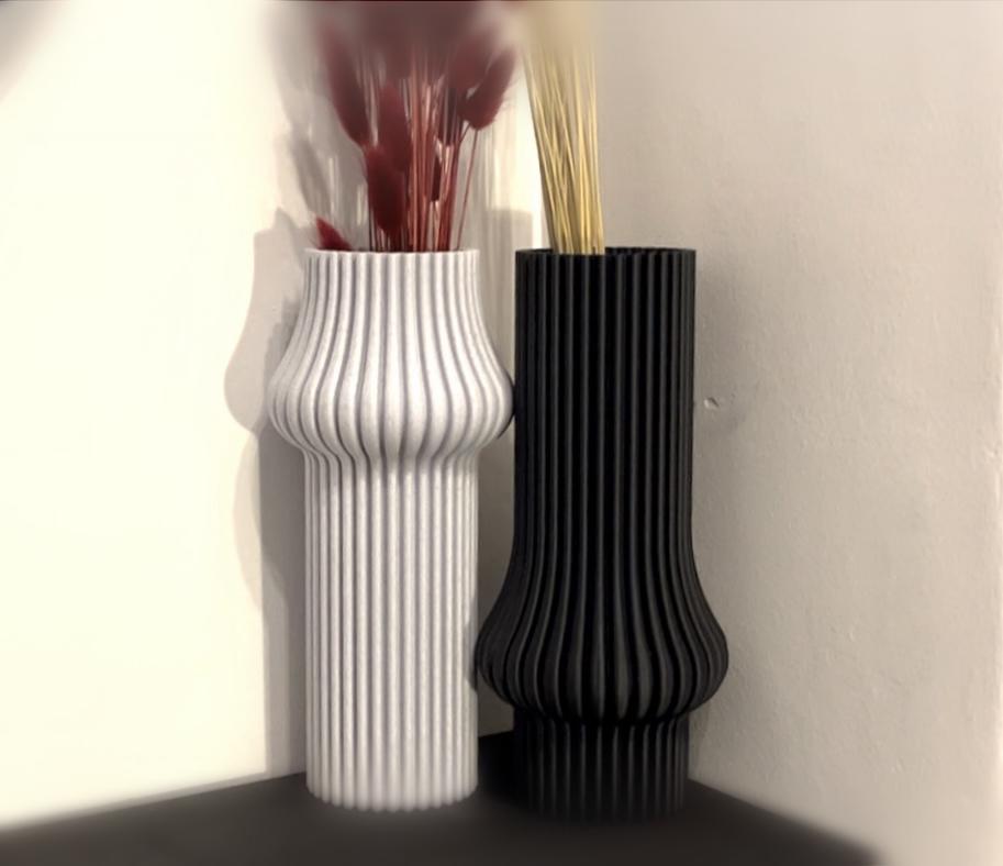 Yin yang vase set 3d model