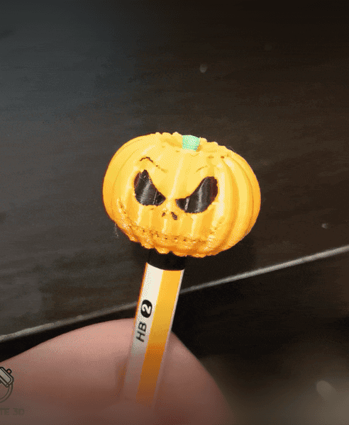 Spooky Pumpkin Spinner - Jack Skellington Pencil Topper 🎃 3d model