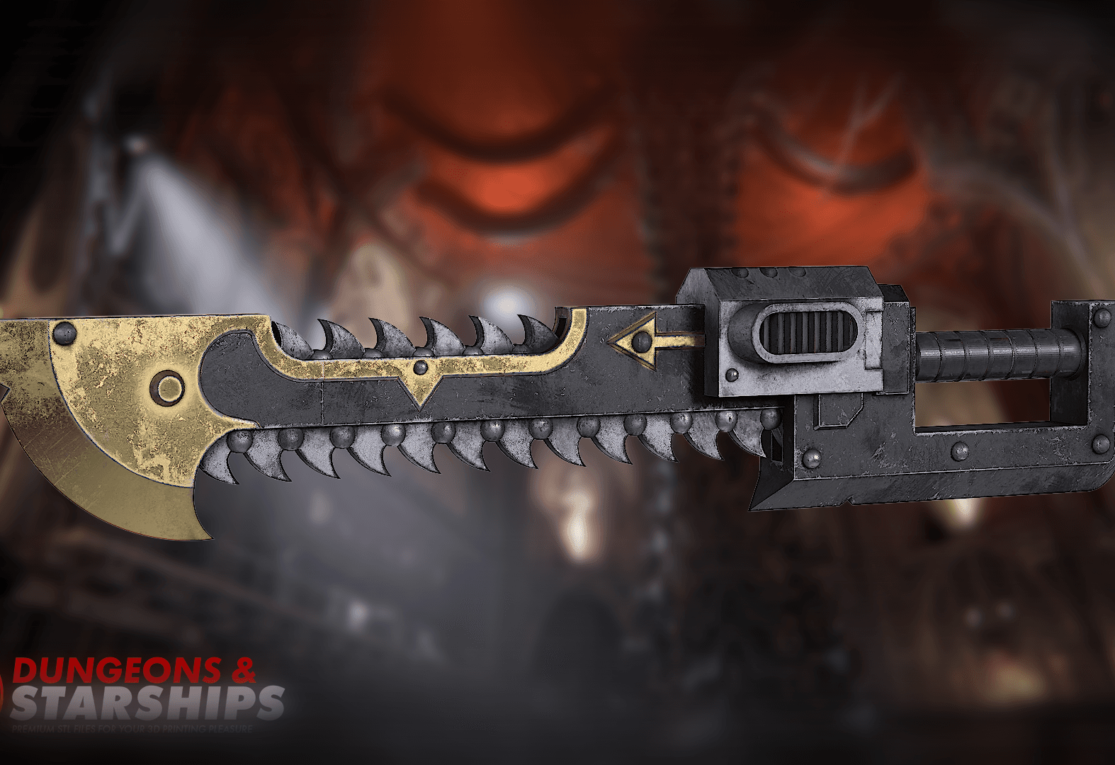 Chaos Marine Chainsword 3d model