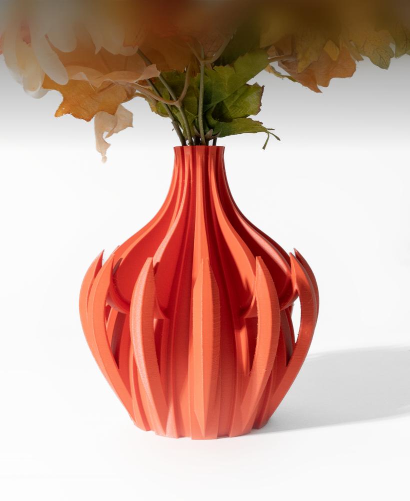 The Veno Vase, Modern and Unique Home Decor for Dried and Preserved Flower Arrangement  | STL File 3d model