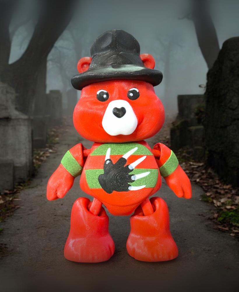 Freddy Krueger, Care Bear, articulated, flexi, flexible, nightmare bear 3d model