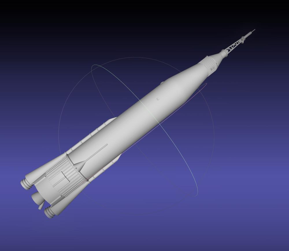 Mercury Atlas LV-3B Printable Rocket Model 3d model