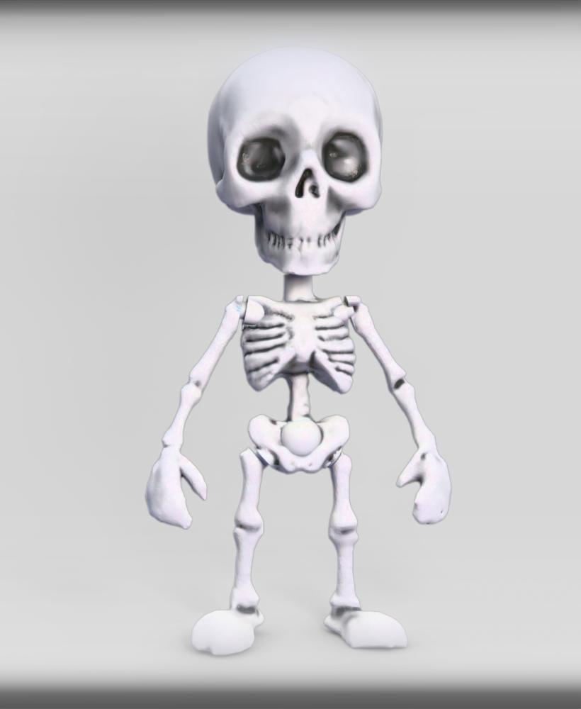 Skeleton Articulated Toy 3D Model - Poseable Halloween Fun 3d model