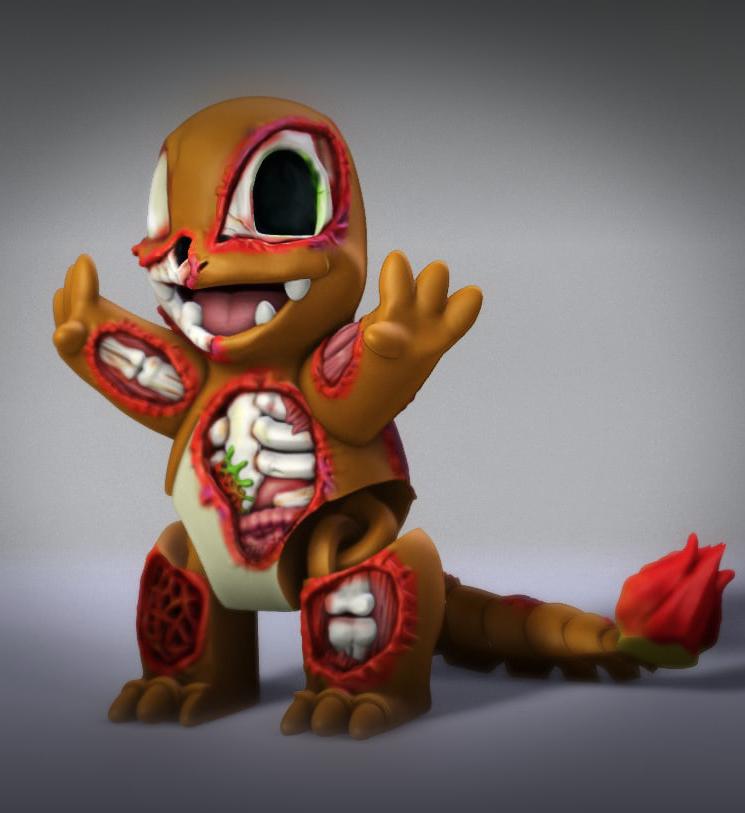 Zombie Charmander 3d model