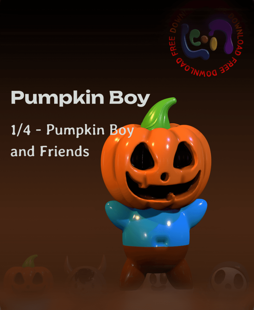 Pumpkin Boy - Halloween Figure - 1/4 3d model