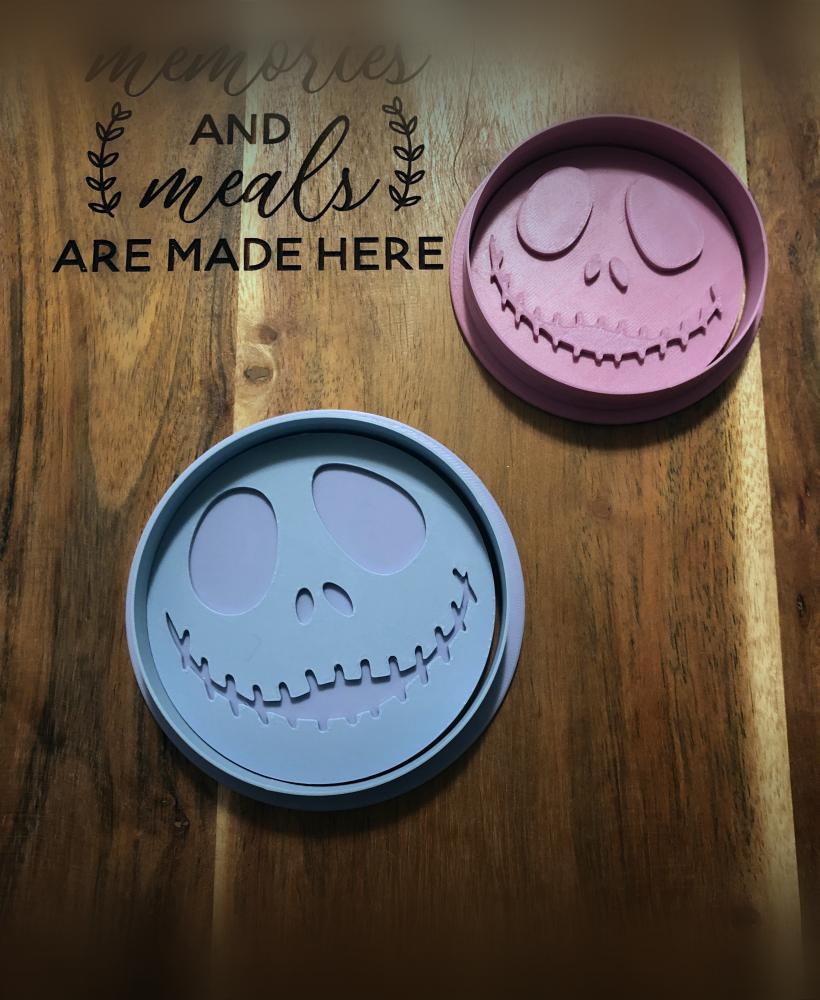 Jack Skellington Cookie Cutters and Stamps 3d model