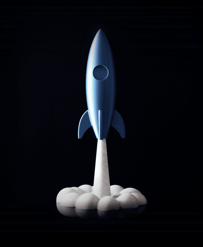 Minimalist Rocket Ship 3d model