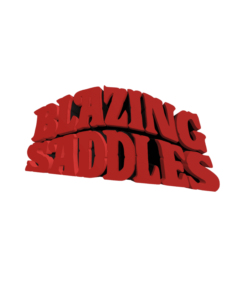  3D MULTICOLOR LOGO/SIGN - Blazing Saddles 3d model