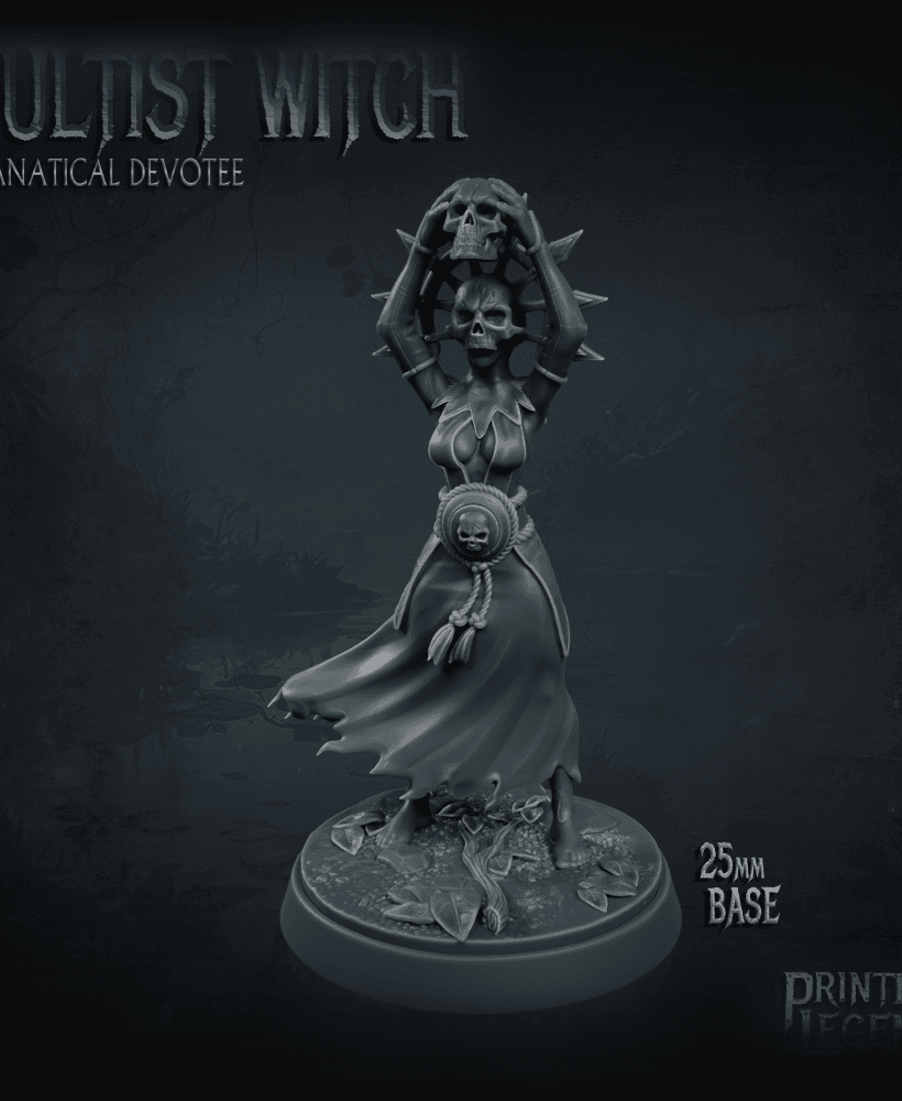 Cultist Witch 02 (25mm Base) 3d model