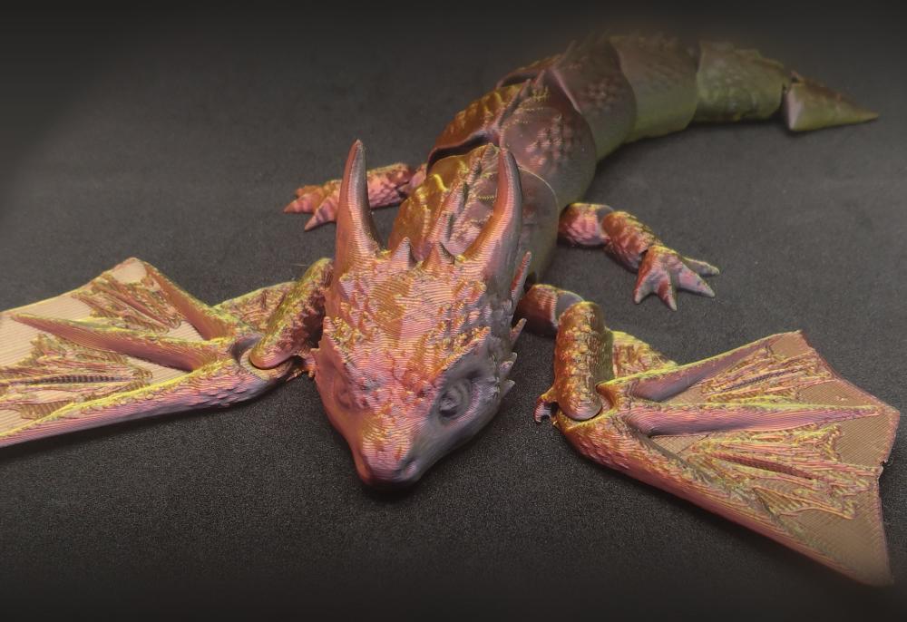 Articulated Baby Smaug Dragon Toy 3d model