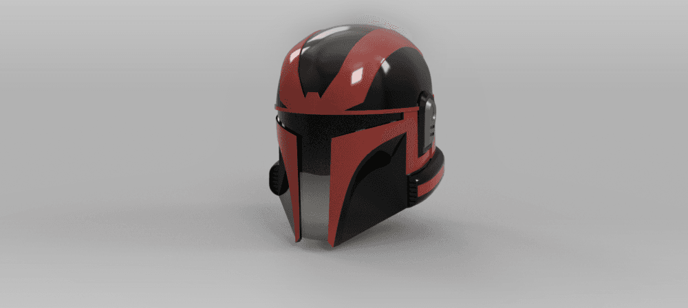 The Sith Hunter: Custom made Mandalorian Helmet STL File (3D Print File) 3d model