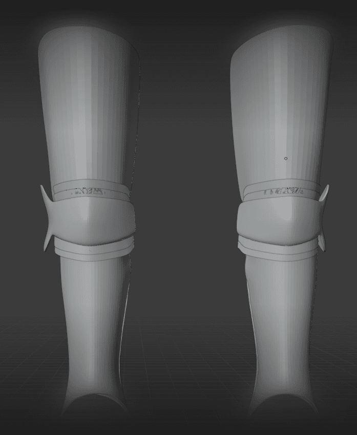 No Rivet Holes Platelegs, Cuisse, poleyn, Greaves 3d model