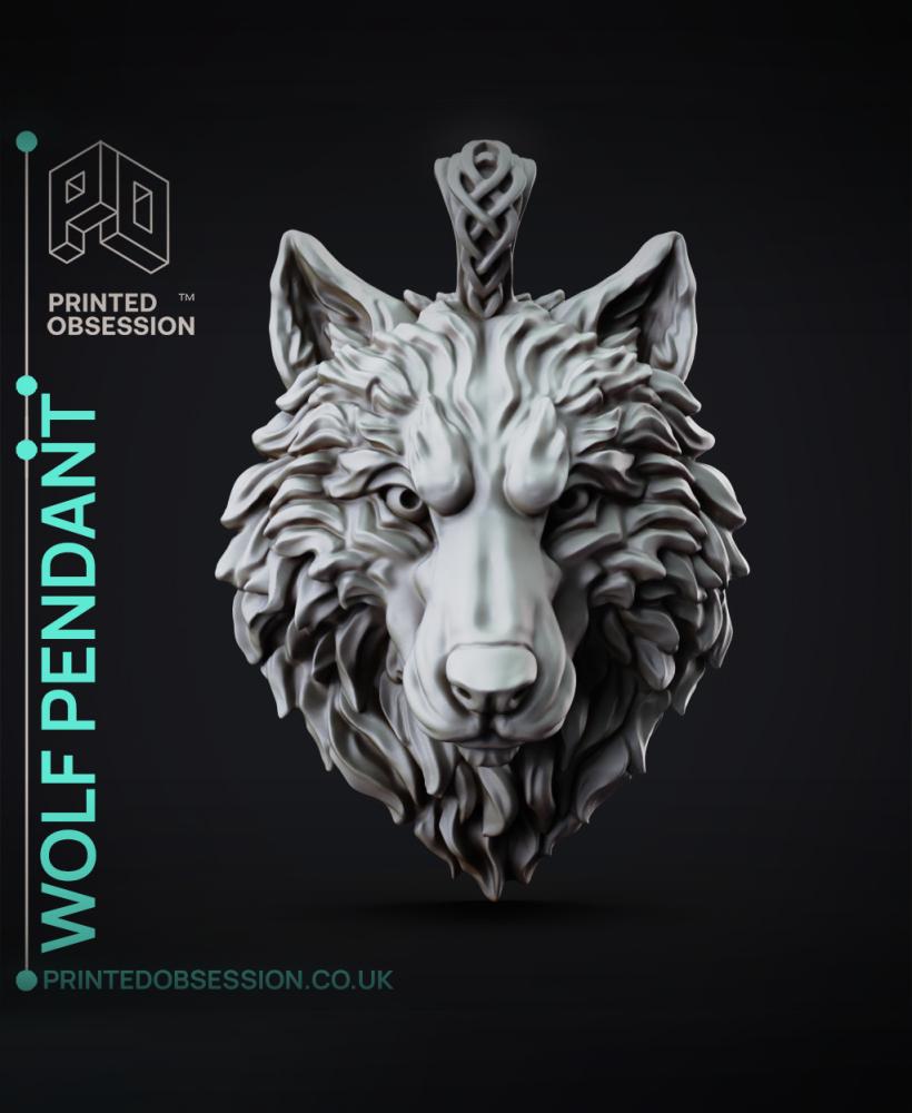 Wolf pendant - Jewellery 3d model