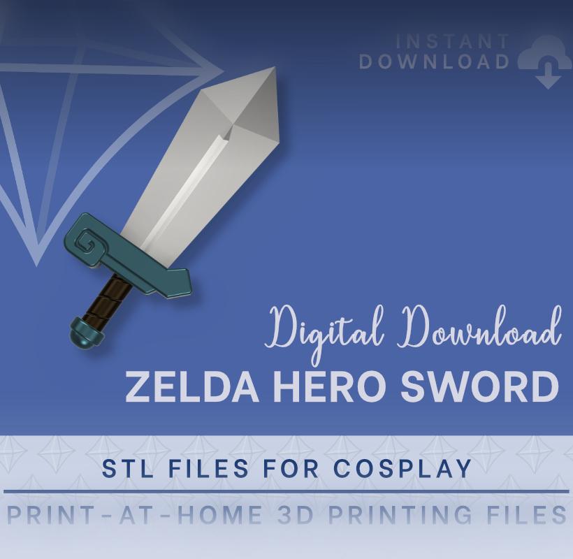 ZELDA Sword of Might Lvl 1  STL FILES [The Legend of Zelda: Echoes of Wisdom] Cosplayrd whole.stl 3d model