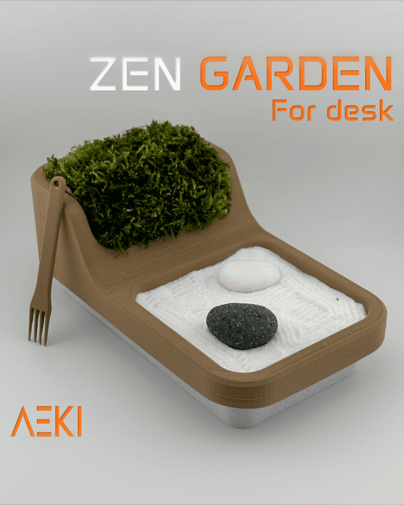 DESK ZEN GARDEN 3d model