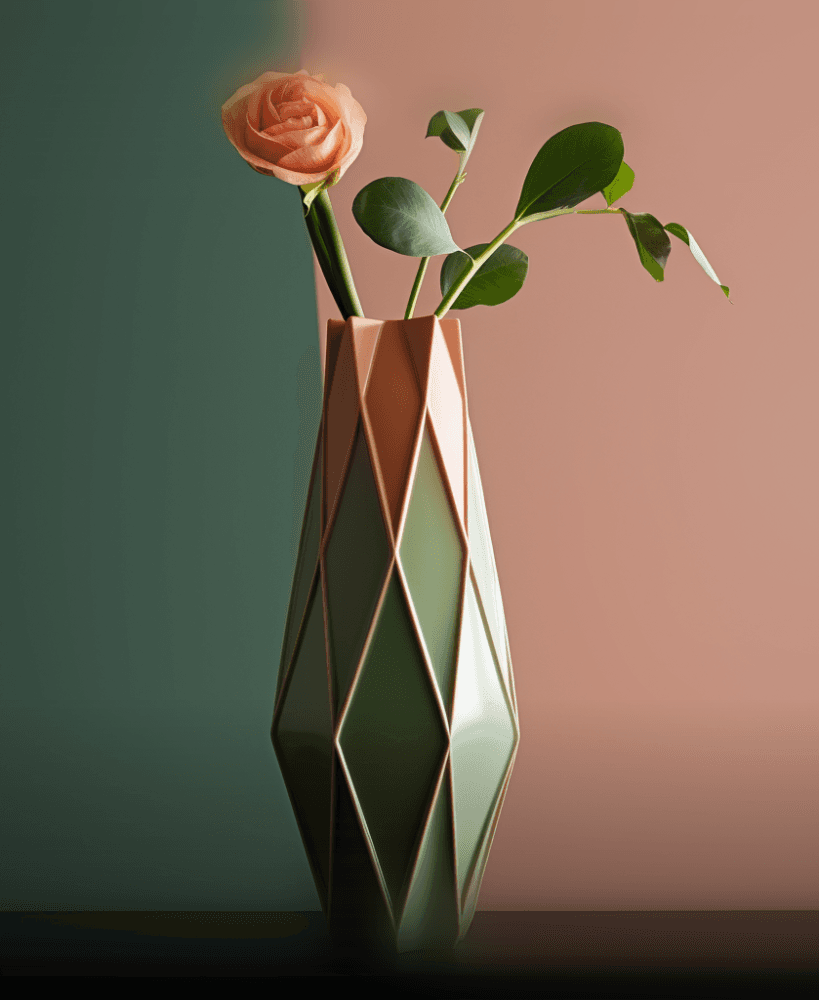 Rifletto Vase – Angular Artistry for Modern Interiors 3d model