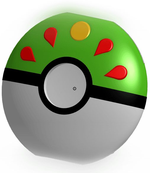 Friend Ball Pokeball / Pokémon Go Plus + Protective Case 3d model