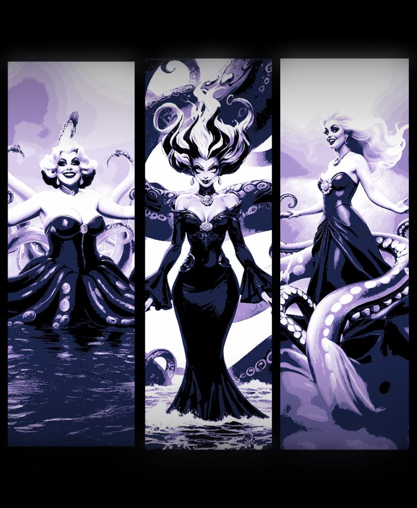 Fanart Set of Bookmarks - Concepts for the Villain Ursula from the Little Mermaid 3d model