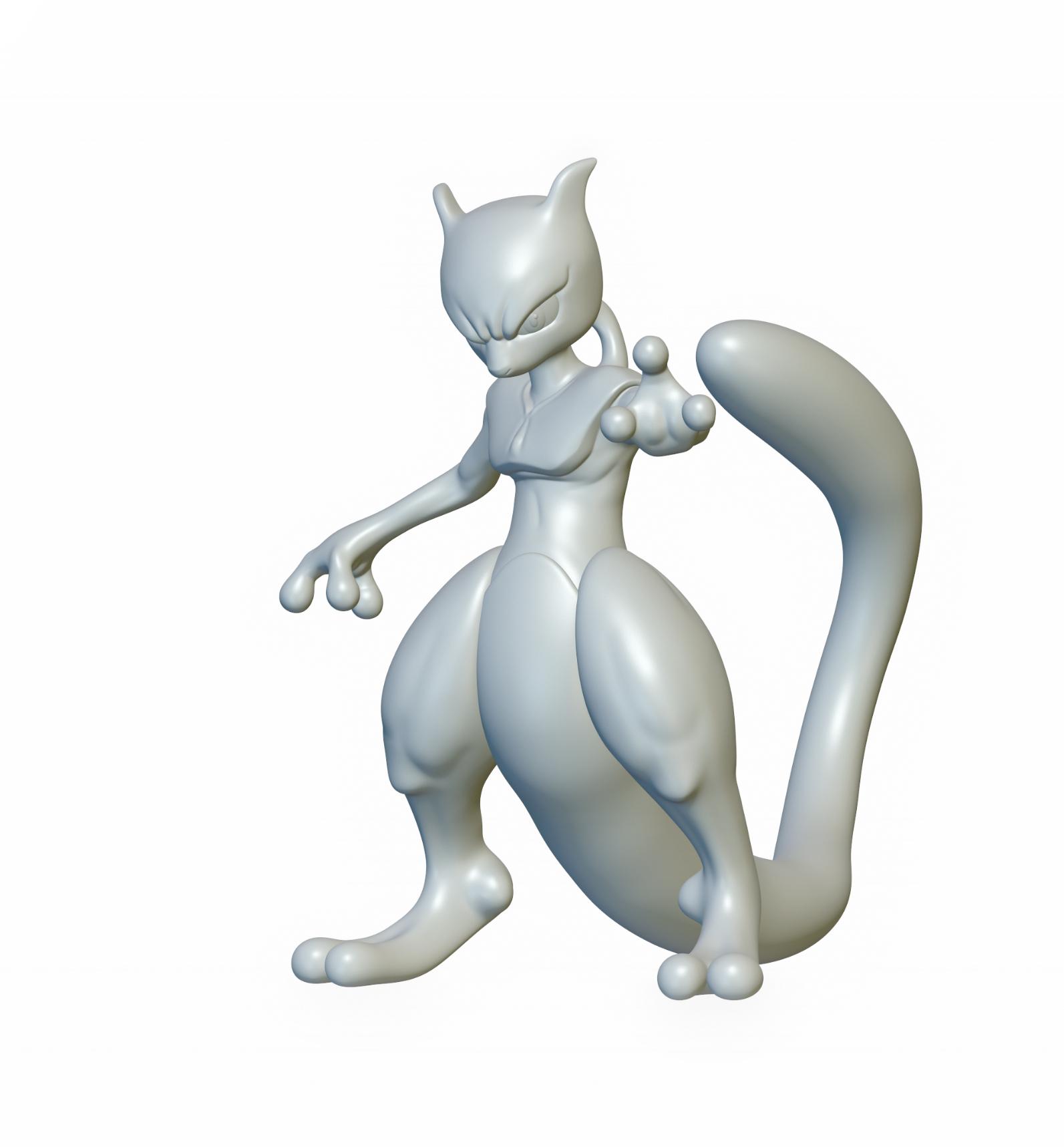 Pokemon Mewtwo #150 - Optimized for 3D Printing  3d model