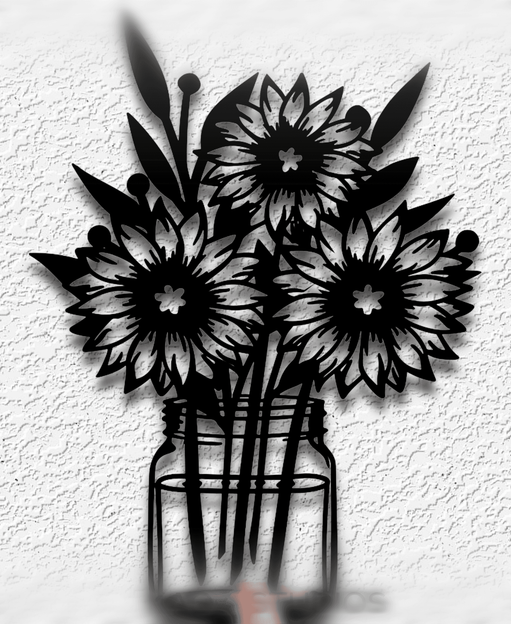 Fresh Cut Sunflowers wall art 3d model