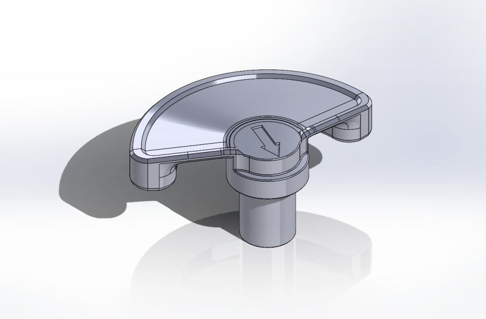 Pademelon Dual Crown 50mm 136.6 degree Sweep Tool 3d model