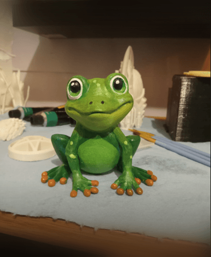 cute happy frog 3d model