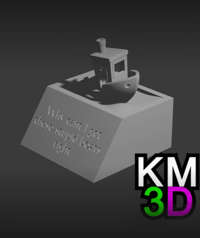 Frustrated benchy meme 3d model